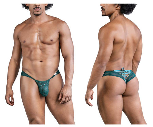 99861 CandyMan Men's Lace Thong Color Green