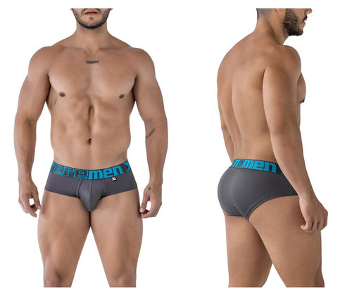 41316 Xtremen Men's Microfiber Briefs Color Gray