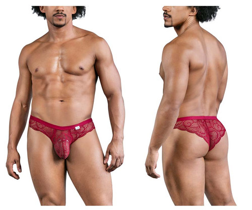 99868 CandyMan Men's Lace Briefs Color Wine