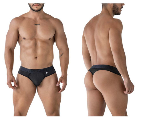 91211B Xtremen Men's Microfiber Thong Color Black