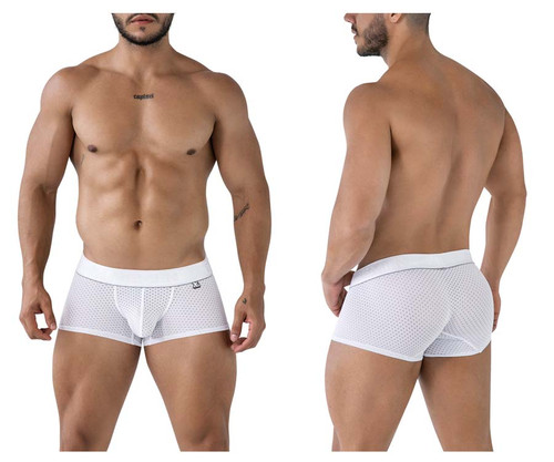 91212B Xtremen Men's Microfiber Trunks Color White
