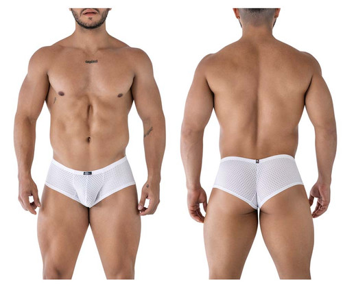 91216B Xtremen Men's Microfiber Trunks Color White