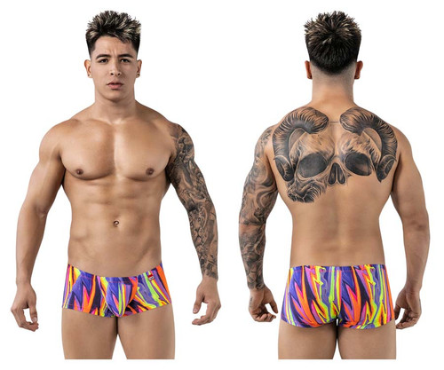 1828 Pikante Men's Abstract Trunks Color Purple