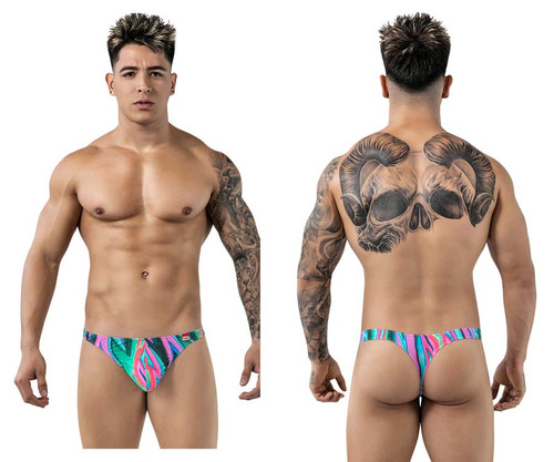 1829 Pikante Men's Abstract Thong Color Green