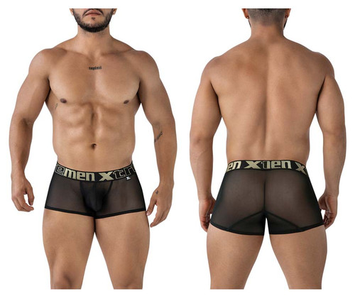 91237 Xtremen Men's Microfiber Trunks Color Black