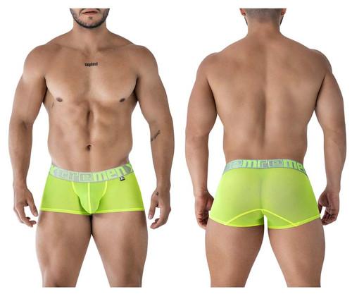 91237 Xtremen Men's Microfiber Trunks Color Neon Green
