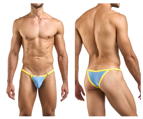 Men’s String Bikini – Sleek Minimalist Sexy Underwear (Baby Blue) by JUSTIN+SIMON
