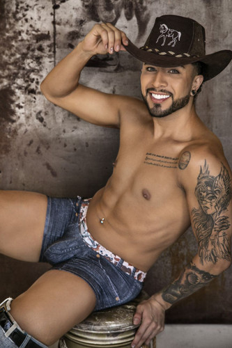 99904 CandyMan Men's Cowboy Trunks Color Denim Black