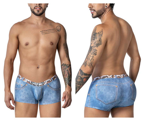 99904 CandyMan Men's Cowboy Trunks Color Denim Blue