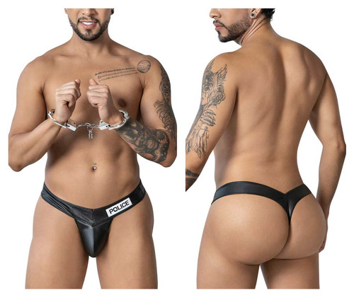 99912 CandyMan Men's Police Thong Color Black