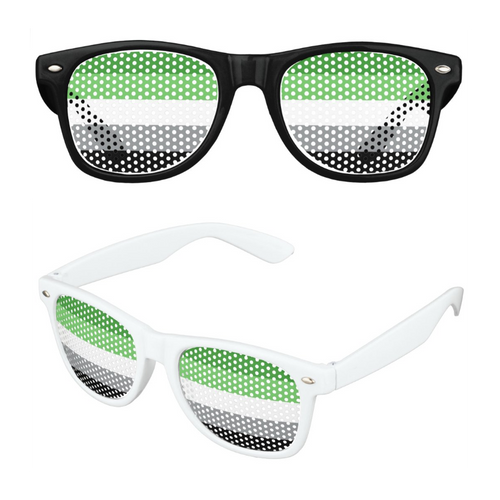 Aromantic Pride Flag Sunglasses