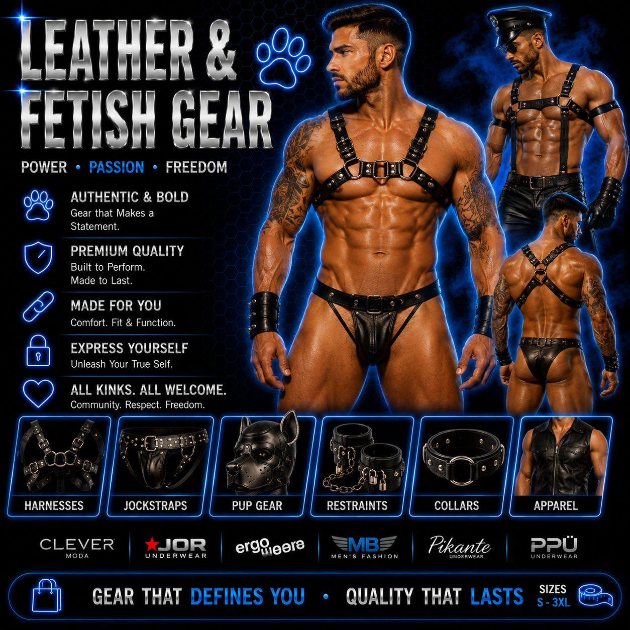 Leather & Fetish Gear | Men's Leather Apparel, Harnesses & Accessories