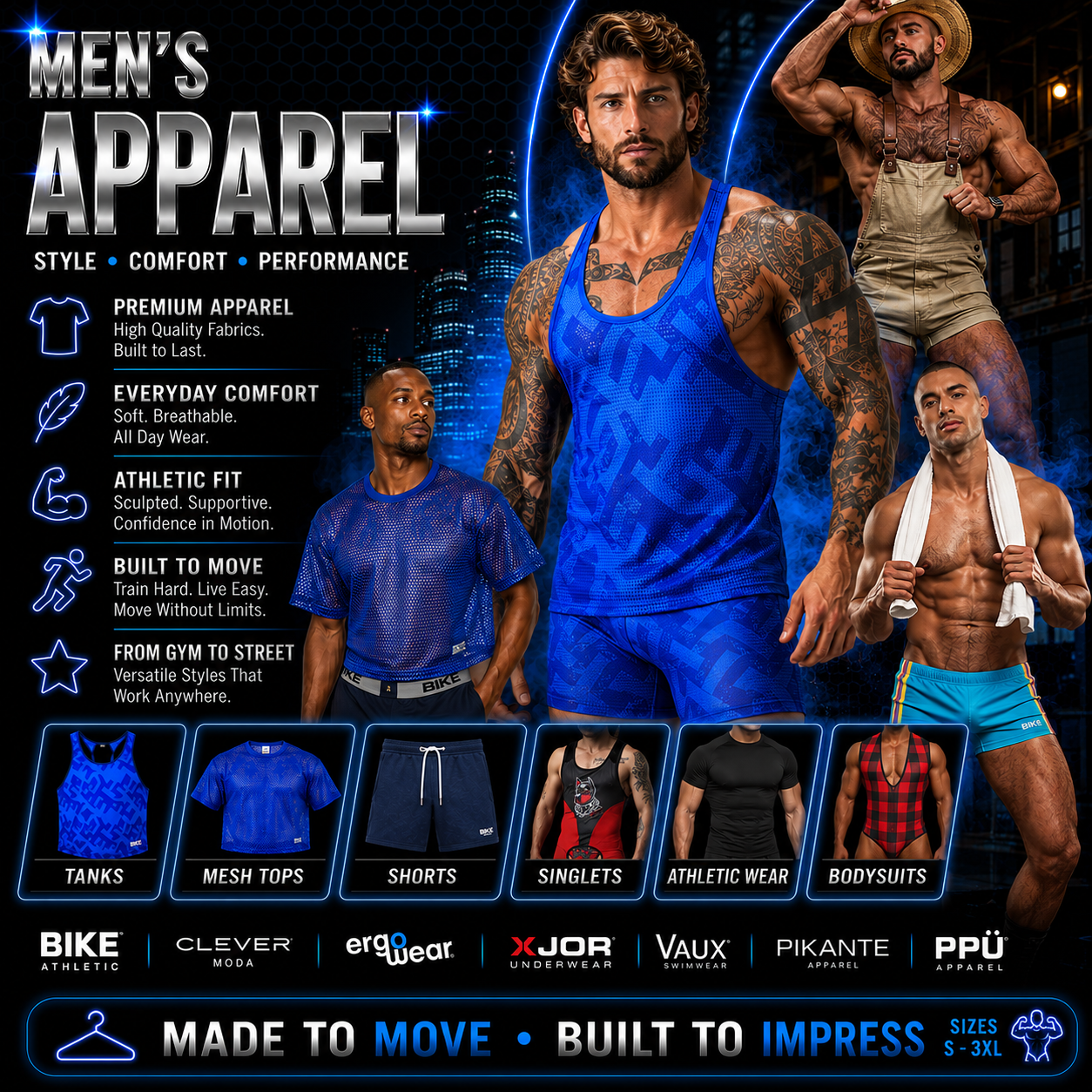 Men's Apparel | Fashion, Activewear, Tanks, Shorts & Performance Clothing
