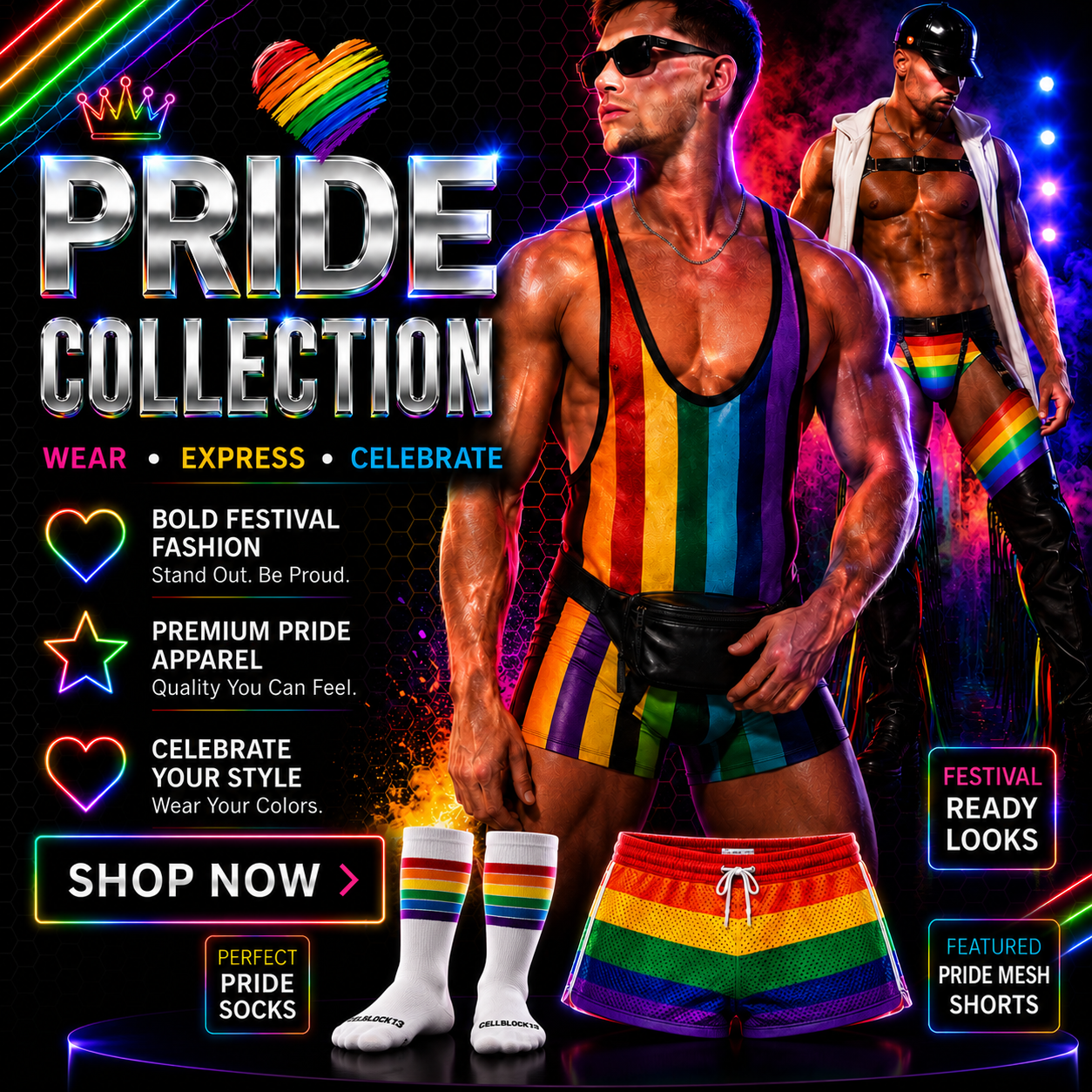 Pride Collection | LGBTQ+ Apparel, Underwear & Accessories for Men