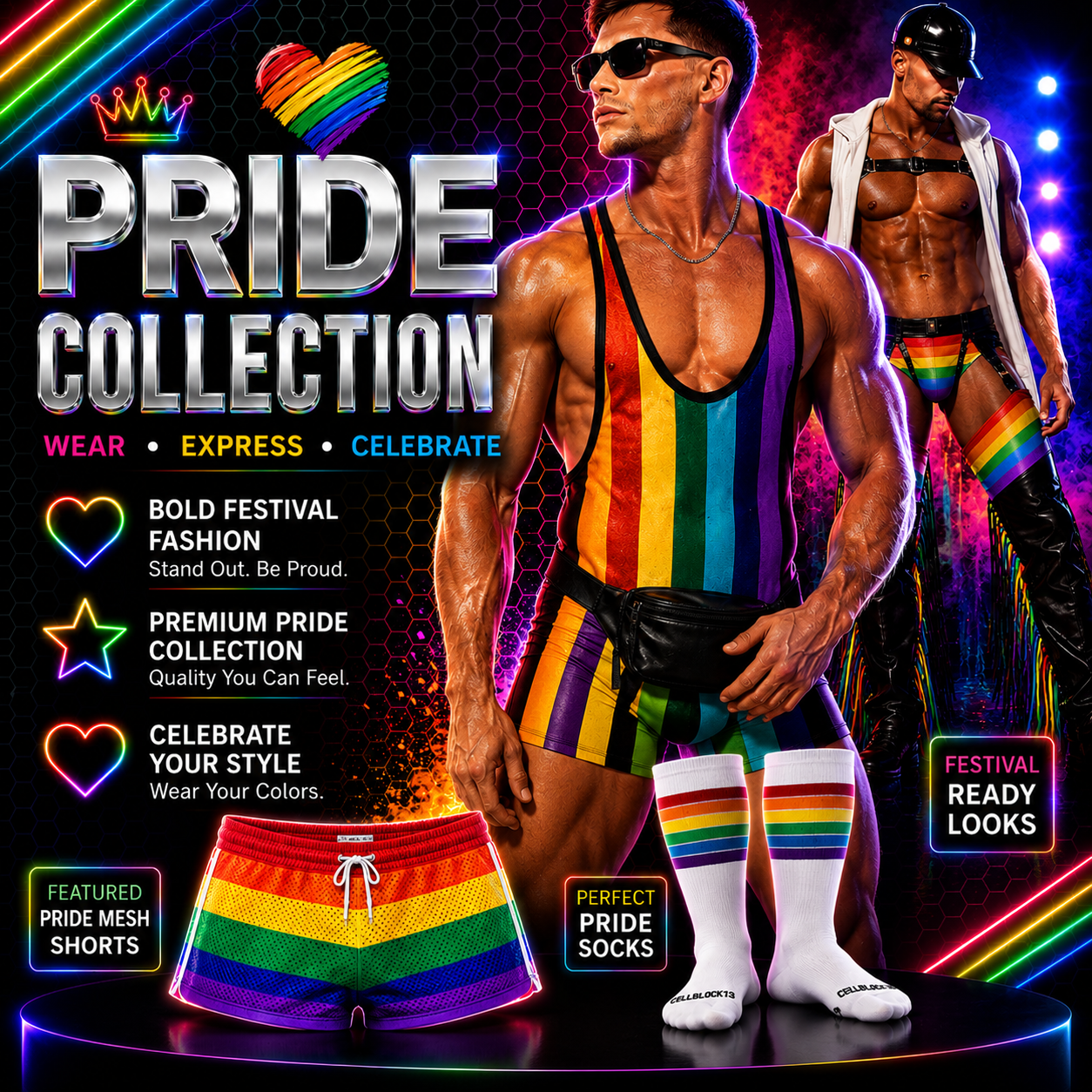 Pride Collection | LGBTQ+ Apparel, Underwear & Accessories for Men