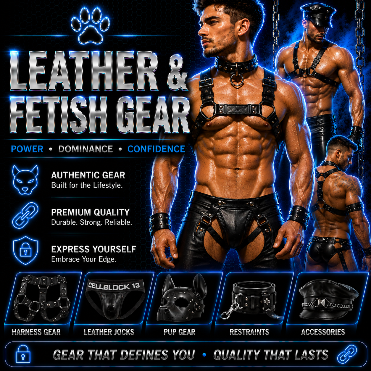 Leather & Fetish Gear | Men's Leather Apparel, Harnesses & Accessories