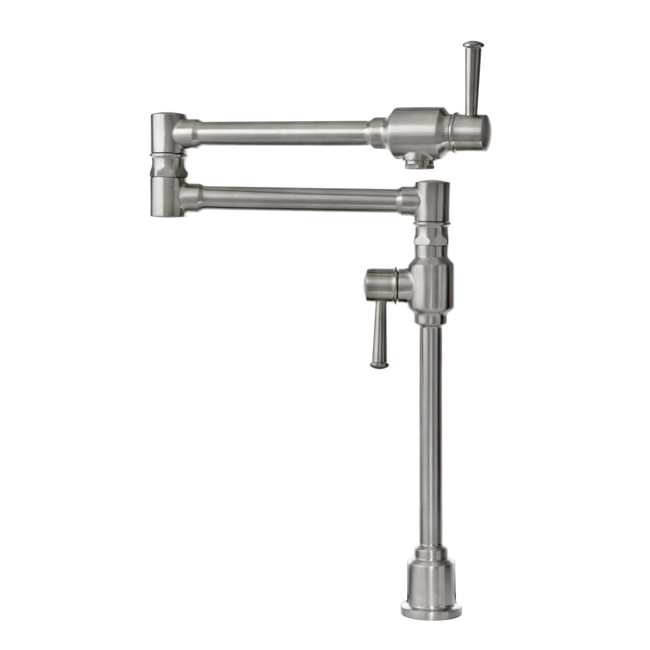 Geyser GF48-S Stainless Steel Deck Mount Pot Filler Kitchen Faucet with ...