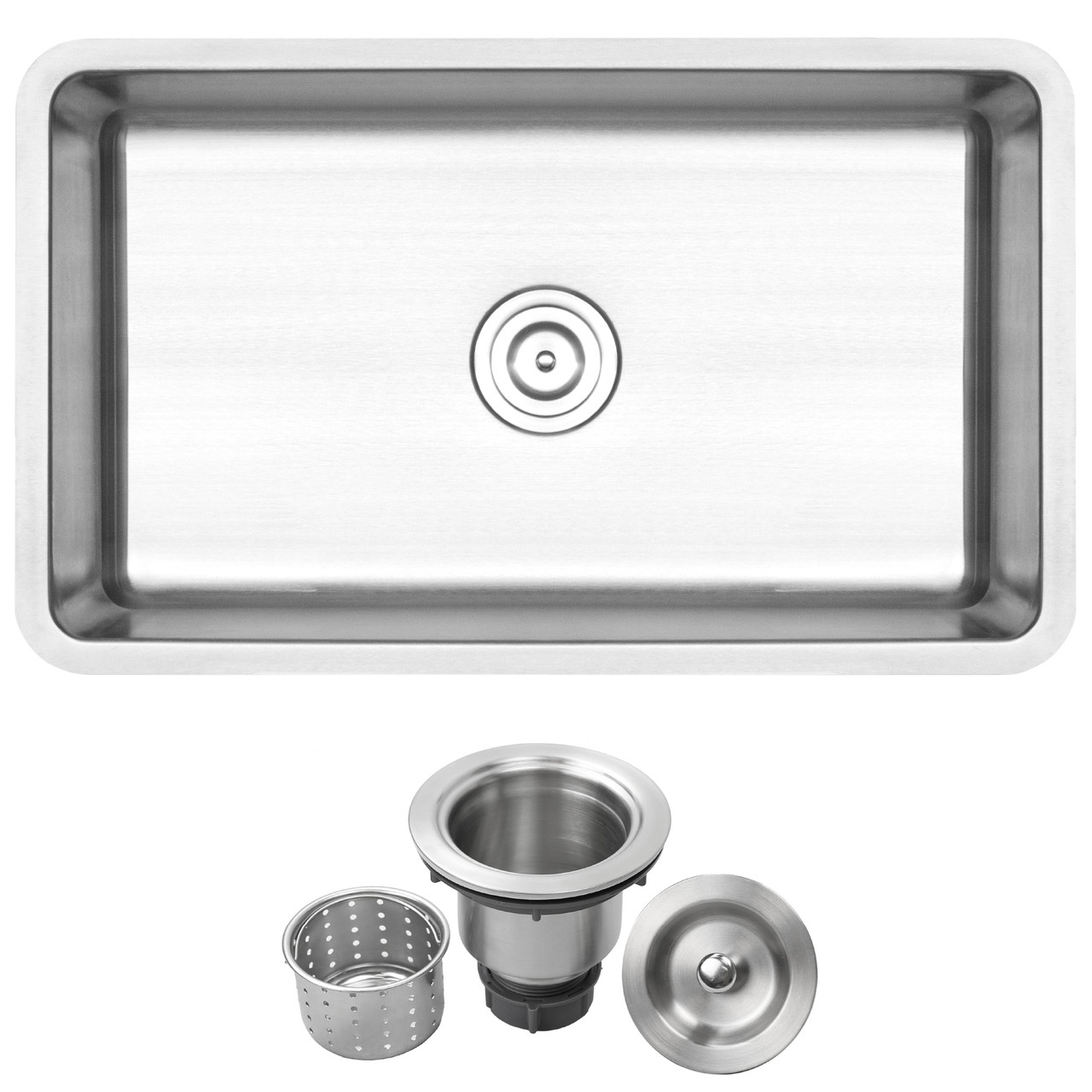 30 Ticor Sr24 18 Gauge Stainless Steel Undermount Single Basin Kitchen Sink