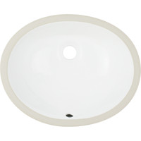 16.5" Ticor S610 Belfast Series Ceramic Undermount Oval Vanity Sink 16.5" Ticor S610 Belfast Series Ceramic Undermount Oval Vanity Sink