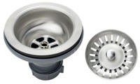 Ticor 3.5" Deluxe Stainless Steel Kitchen Sink Drain Assembly with Strainer Ticor 3.5" Deluxe Stainless Steel Kitchen Sink Drain Assembly with Strainer
