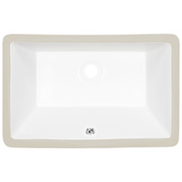 20.75" Ticor B3 Belfast Series Ceramic Undermount Rectangular Vanity Sink