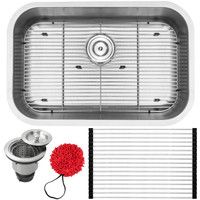 27" Ticor L18 18-Gauge Stainless Steel Undermount Single Basin Kitchen Sink