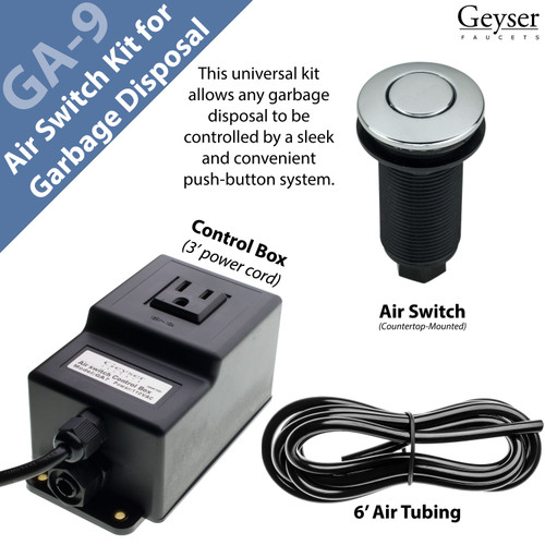 Geyser Single Outlet Sink Disposal Air Activated Switch Button - Ticor