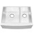 30" Ticor S4409 Bryce Series Curved Apron Front 16-Gauge Stainless Steel Double Basin Zero Radius Kitchen Sink