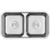32.5" Ticor L40 18-Gauge Stainless Steel Undermount Double Basin Kitchen Sink