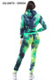 2 PC PULLOVER HOODIE AND HIGH WAISTED JOGGER TIE DYE FLEECE SET.