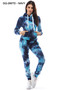 2 PC PULLOVER HOODIE AND HIGH WAISTED JOGGER TIE DYE FLEECE SET.