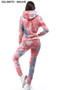 2 PC PULLOVER HOODIE AND HIGH WAISTED JOGGER TIE DYE FLEECE SET.