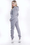 2 PC SOLID FULL ZIP HOODIE WITH MATCHING HIGH WAISTED JOGGERS FLEECE SET.