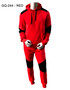 2 PC MENS SOLID MOTO PULLOVER HOODIE AND MATCHING JOGGERS FLEECE SET.