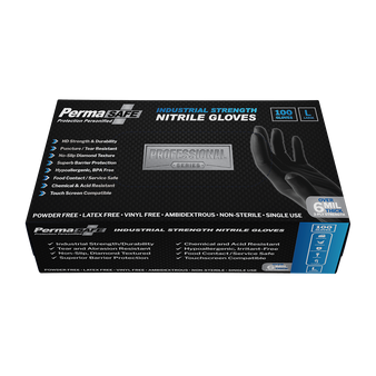 PERMASAFE INDUSTRIAL STRENGTH DISPOSABLE NITRILE GLOVES (BOX)