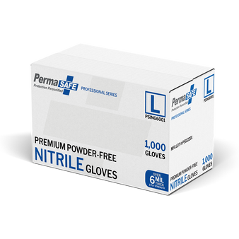 PERMASAFE INDUSTRIAL STRENGTH DISPOSABLE NITRILE GLOVES (CASE)