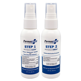 Our HVAC Drain Pan Cleaner and Antimicrobial Protection Kit is comprised of two distinct, yet equally remarkable, products: PermaSafe STEP-1 and PermaSafe STEP-2.