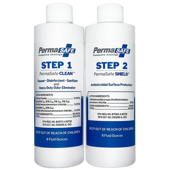 The Ideal HVAC System Hygiene and Antimicrobial Control Maintenance Treatment. Kit includes a one-step, no-rinse or wipe disinfectant cleaner, 60 second 99.999% sanitizer, and odor, allergen, mold, mildew and fungi eliminator; and a long-term antimicrobial surface protectant that continuously inhibits the growth of microorganisms and related odors for up to 3 months.