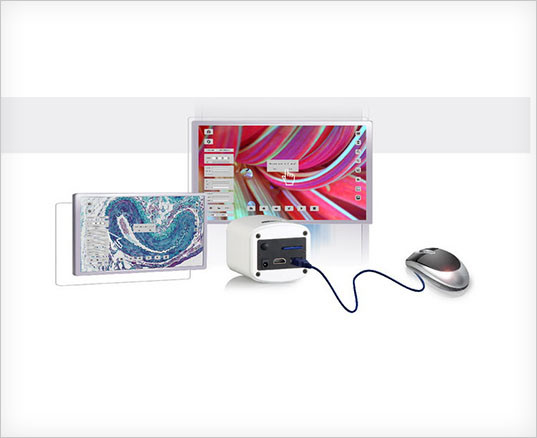 Excelis HD has built-in mouse control software for HDMI viewing and recording without a computer.