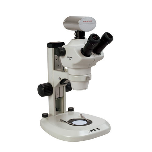 Unitron Z850 Trinocular Zoom Stereo Microscope on LED Incident & Transmitted Focusing Stand 