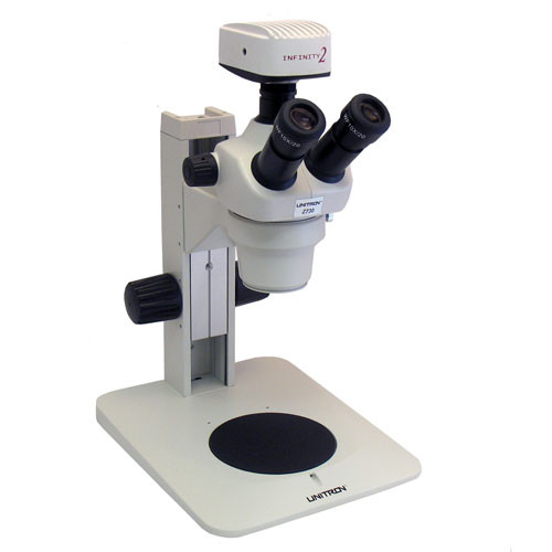 Unitron Z730 Trinocular Zoom Stereo Microscope on Plain Focusing Stand 