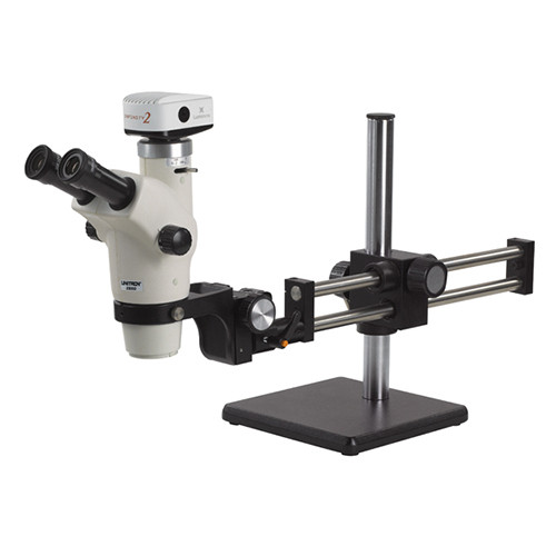 Unitron Z650HR Trinocular High Resolution Zoom Stereo Microscope on Ball Bearing Boom Stand