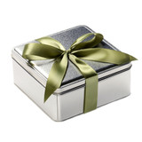 Nut Gift Tin Square Bow
