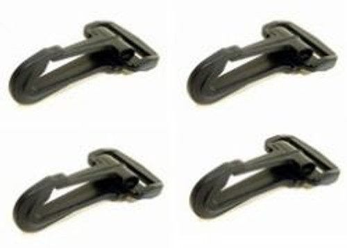 Hot 25pcs J Hooks Black Nylon Lashing Hooks For Kayak Bungee Cord Canoes  Boats A