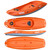 Orange Ouassou Kayak Including Paddle and Back Rest
