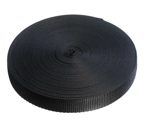 Black Polypropylene 25 mm Webbing (2 M running length)