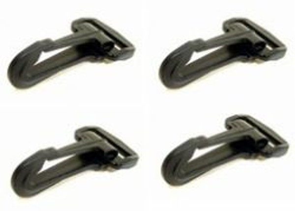 Black 25 mm Webbing Hook (Pack 4) B14