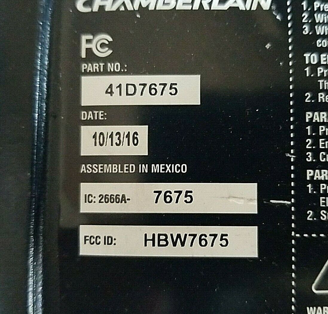 Chamberlain Liftmaster 41D7675 Garage Door Logic Board Yellow Learn ...