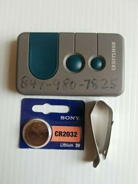 Genuine OEM Craftsman 139.53681B 3 Button Remote w/Clip & Battery HBW1255