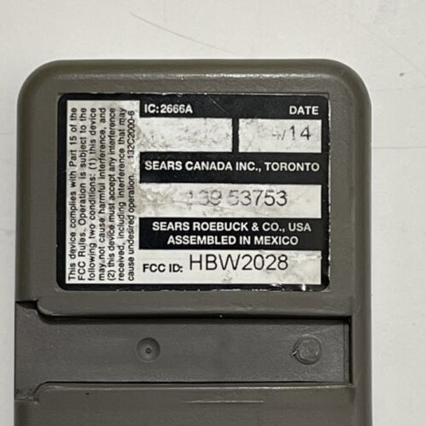 Genuine OEM Craftsman 139.53753 Remote 3 Button w/Clip & Battery HBW2028 Genuine OEM Craftsman 139.53753 Remote 3 Button w/Clip & Battery HBW2028